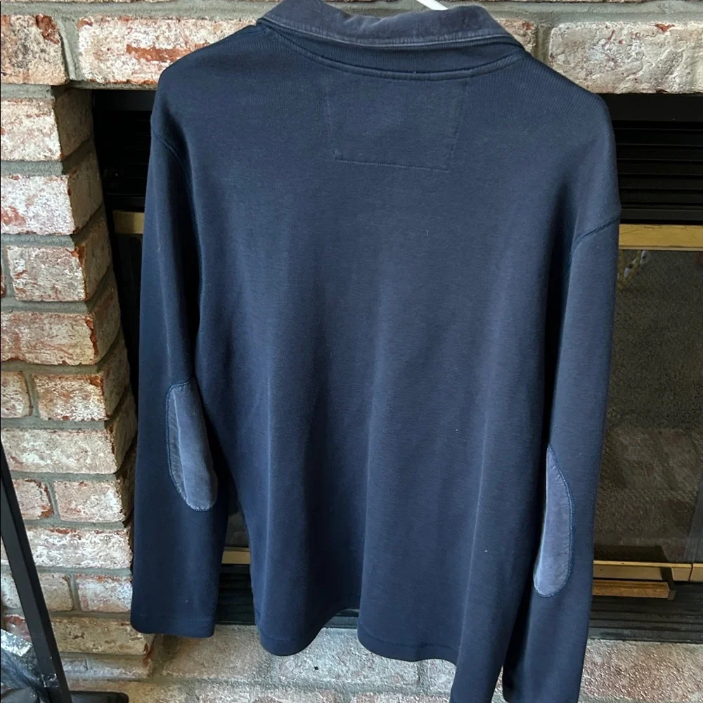 Banana Republic 1/4 Zip Pullover Sweater Elbow Patches Long Sleeve Men’s Size XL